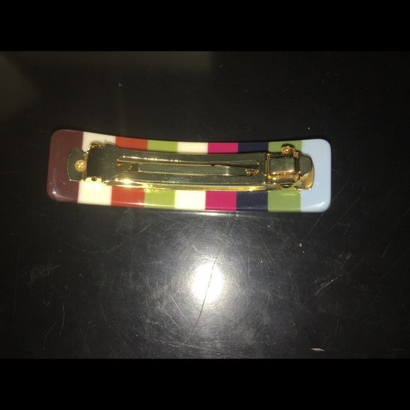 BRAND NEW-Coach Multi-Color Stripe Hair Clips - Picture 6 of 9
